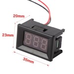 Digital Voltmeter with blue LEDs, 3.5 - 30 V, small, black case, 3-digit and 2-wire
